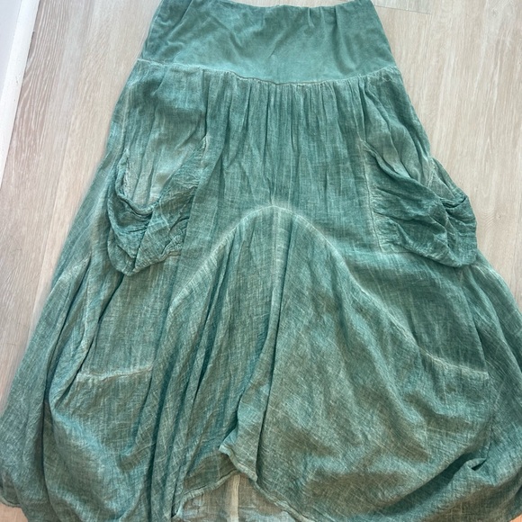 Boho Maxi Skirt Linen with pockets - Picture 1 of 3